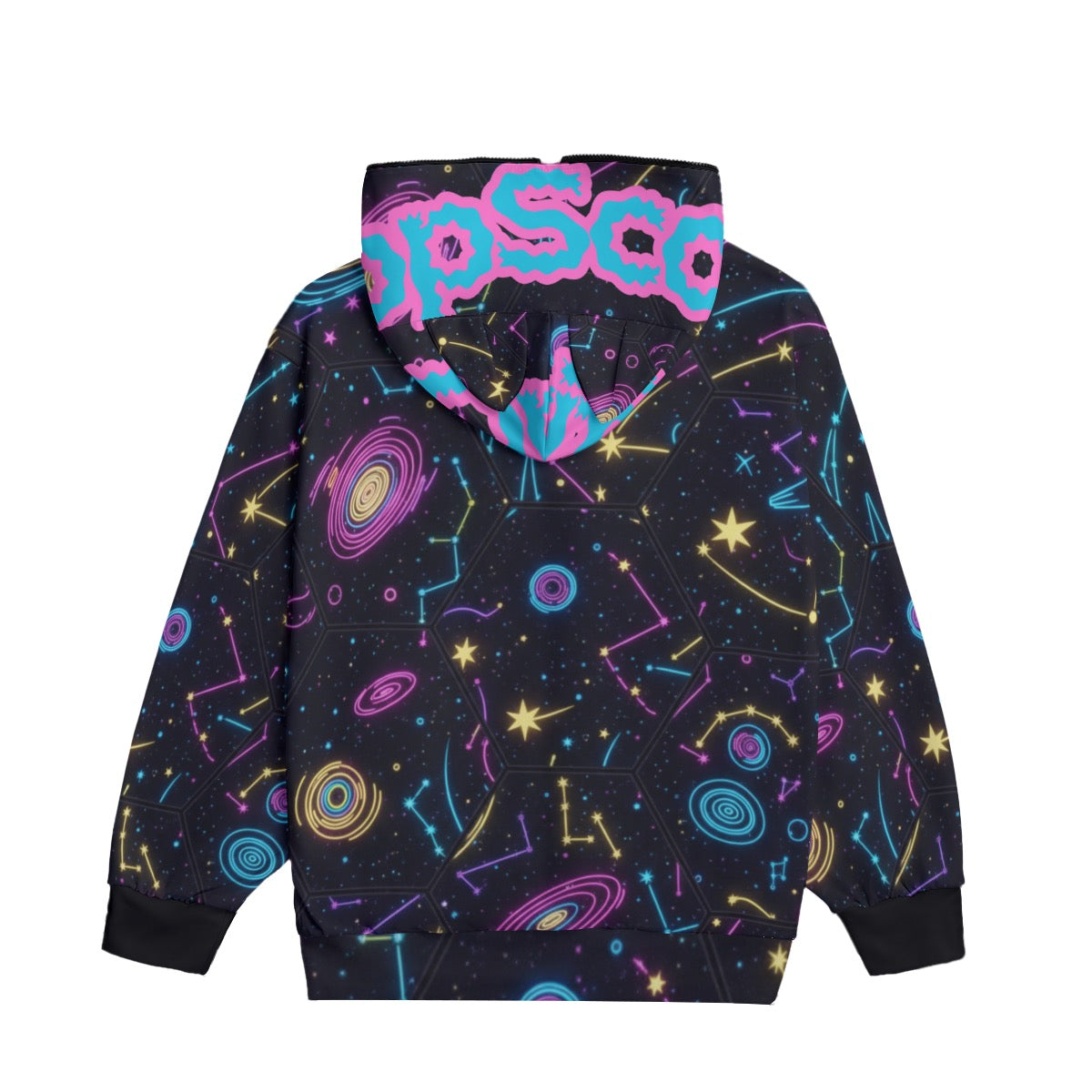 TopScore Drift Spaceman All-Over Print Unisex Pullover Hoodie With Zipper Closure