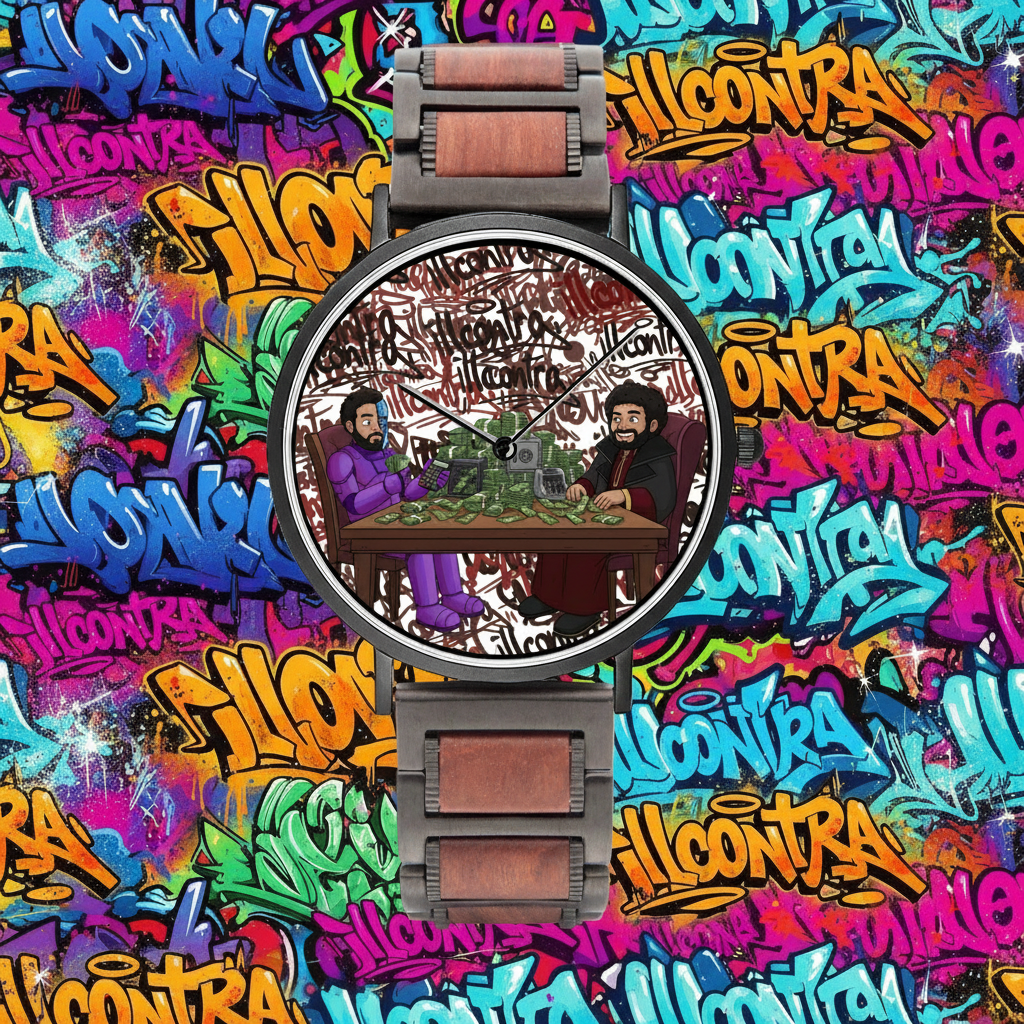 Illcontra GT  738. New wooden Strap Quartz Watch